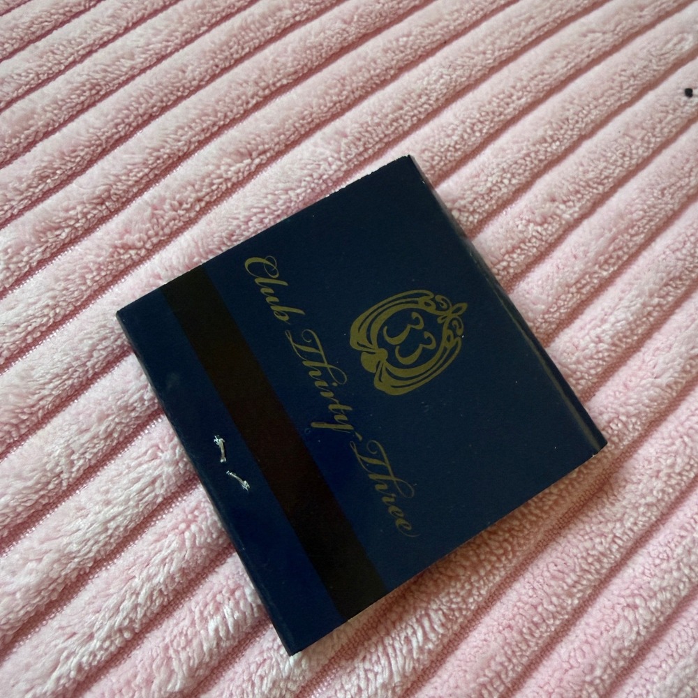 Disney Club 33 mini Notepad Navy Blue Matchbook Style Rare